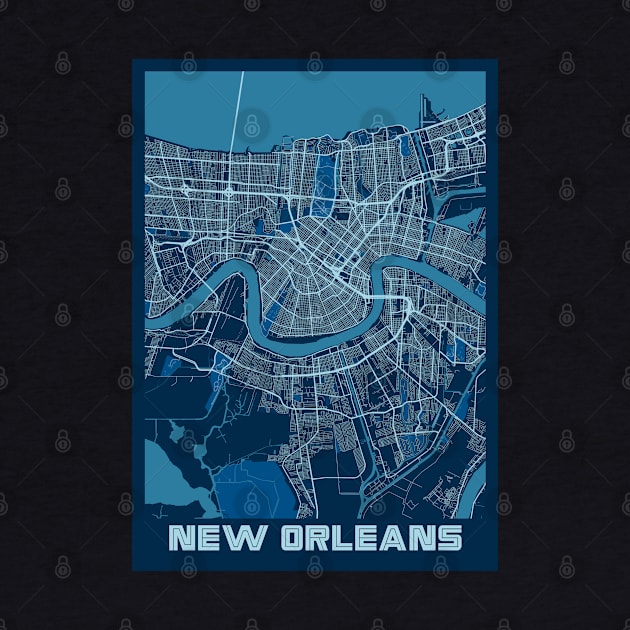 New Orleans - Louisiana Peace City Map by tienstencil